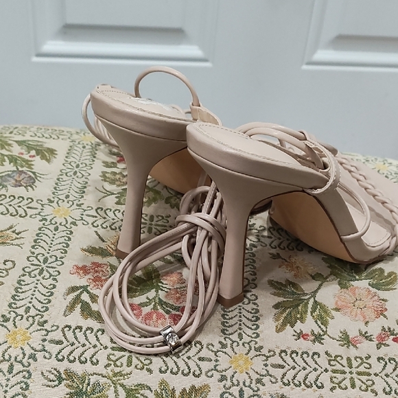 Chic Nude Strappy Heels - Picture 5 of 7